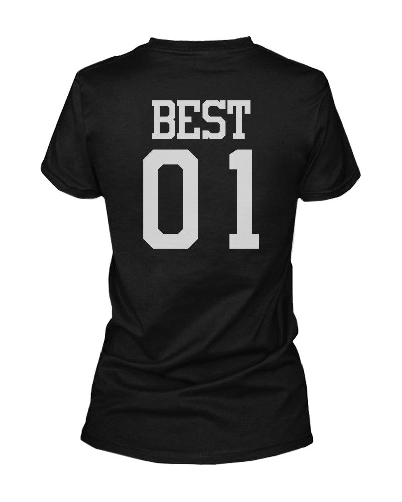 Best 01 Friend 01 Matching Best Friends T Shirts Bff Tees For Two Girls Friends - 365 In Love