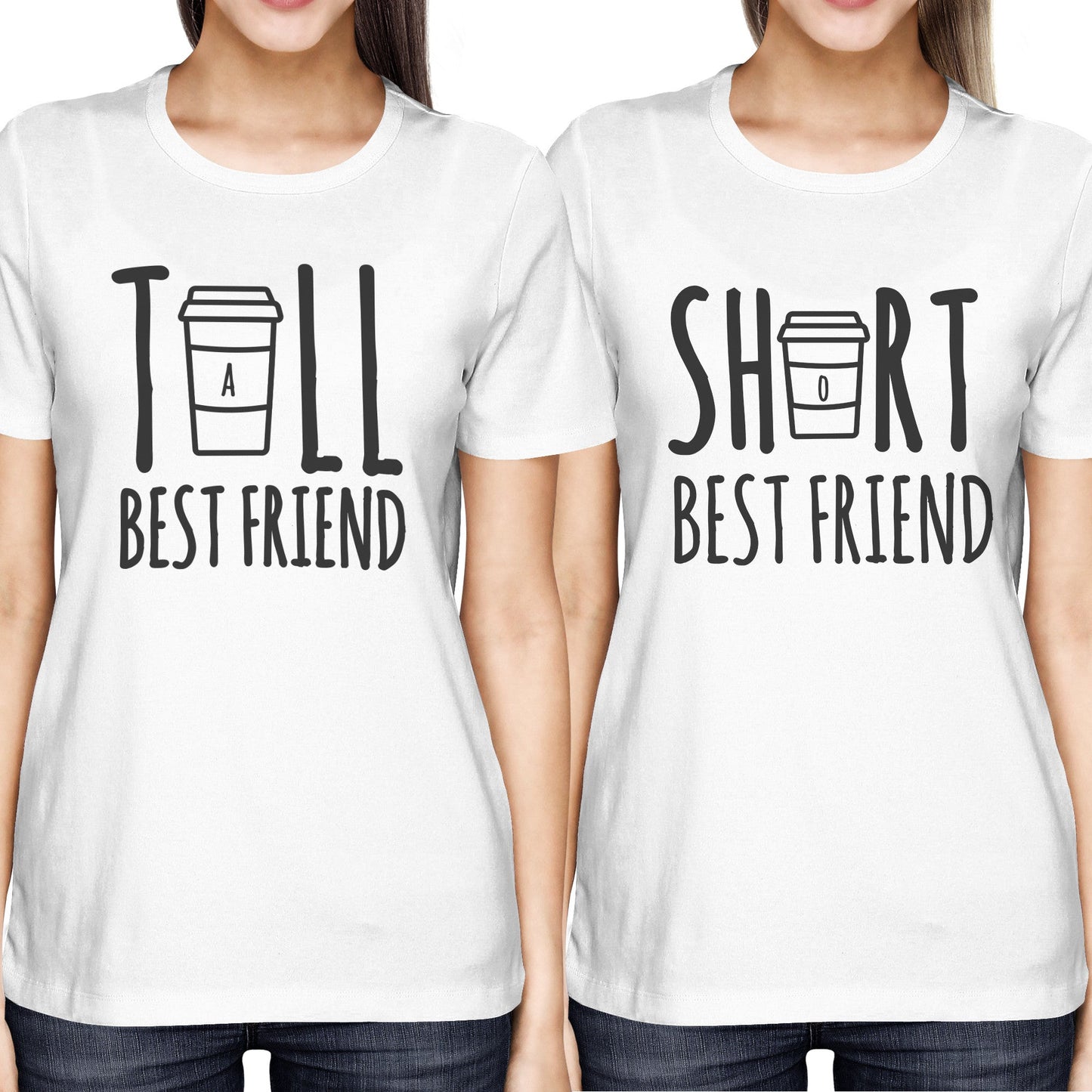 Cute Best Friend Tall And Short Matching Tshirt Bff Shirt For Coffee Lovers - 365 In Love