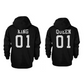 King 01 And Queen 01 Back Print Couple Matching Hoodies Cute Outfit - 365 In Love