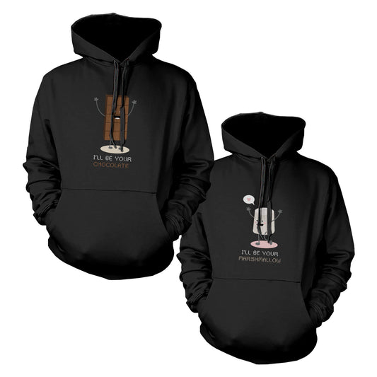 Chocolate And Marshmallow Couple Matching Hoodies