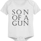 Daddy And Baby Matching White T-Shirt / Bodysuit Combo - Gun And Son Of A Gun - 365 In Love