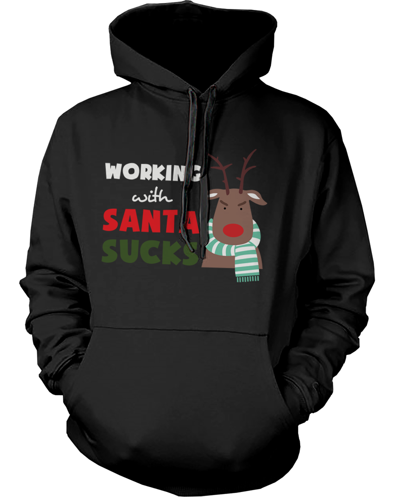 Funny Angry Rudolph Graphic Hoodie