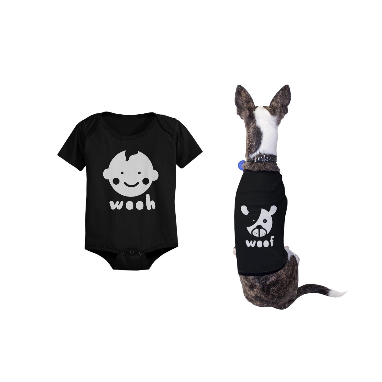 Wooh Baby Bodysuits And Woof Dog Tshirts Cute Matching Pet And Infant Apparel - 365 In Love