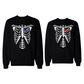 Skeleton Couple Sweatshirts Halloween Sweaters Fleece For Horror Night - 365 In Love