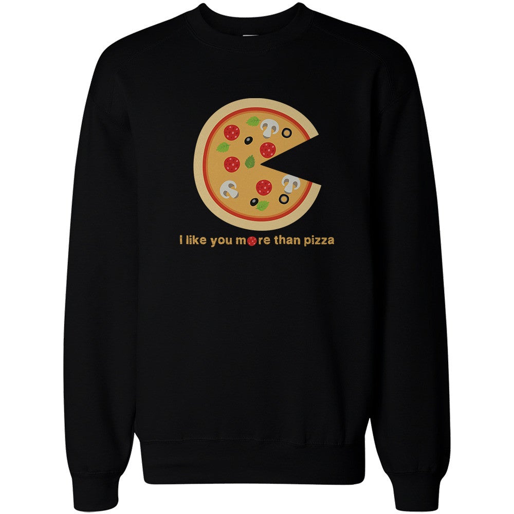 I Like You More Than Pizza Matching Couple SweatShirts Valentines Day ...