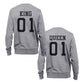King 01 And Queen 01 Couple Sweatshirts Cute