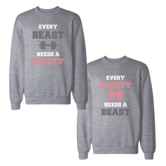 Beauty And Beast Needs Each Others Couple Tops