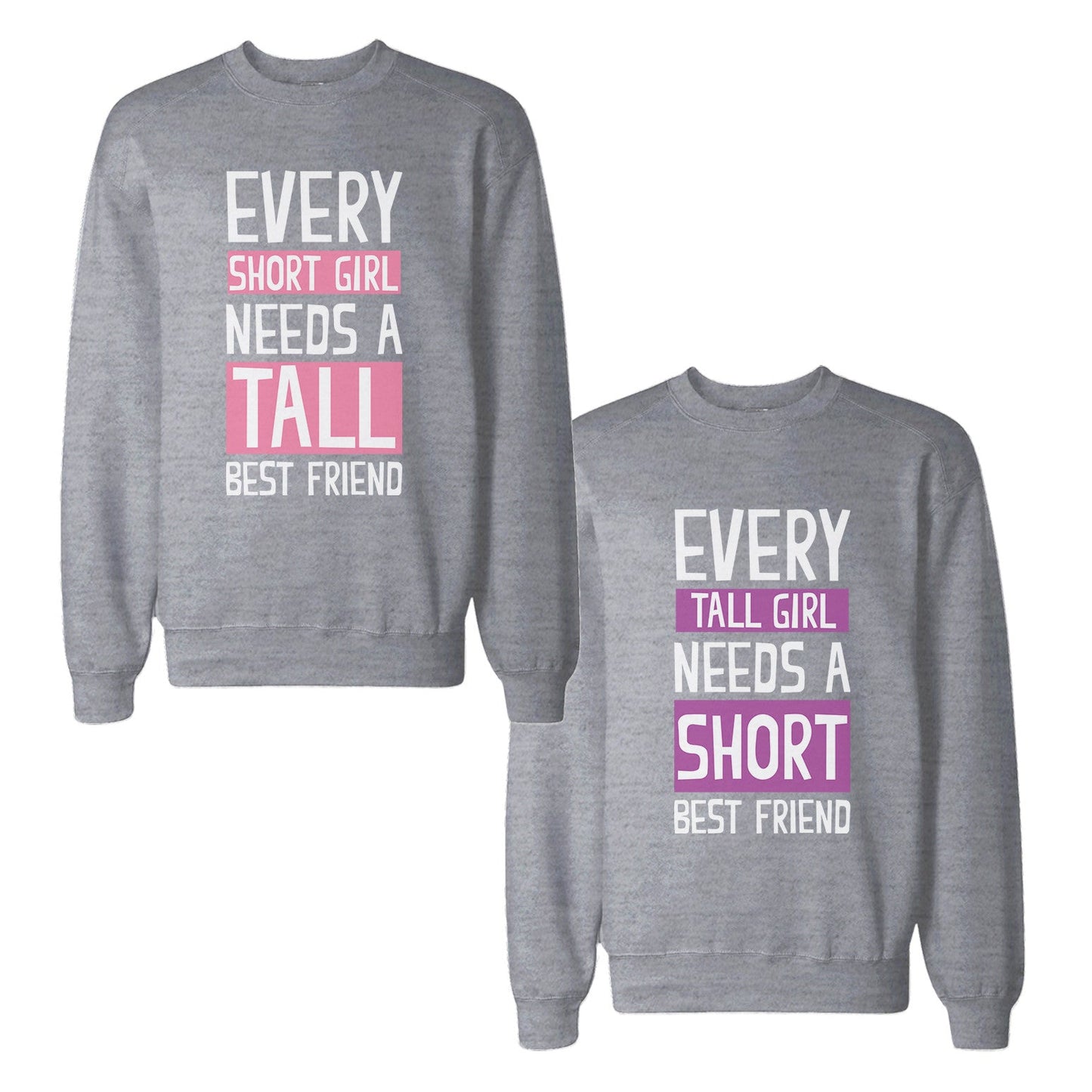 Every Tall And Short Bf Bff Sweatshirts Cute Matching Sweat Shirts