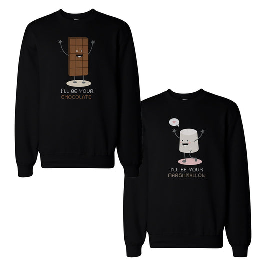 Chocolate And Marshmallow Couple Sweatshirts