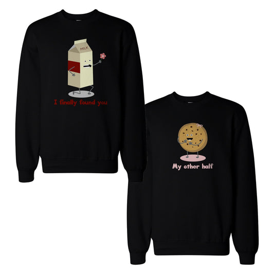 Milk And Choco Chip Cookie Couple Sweatshirts