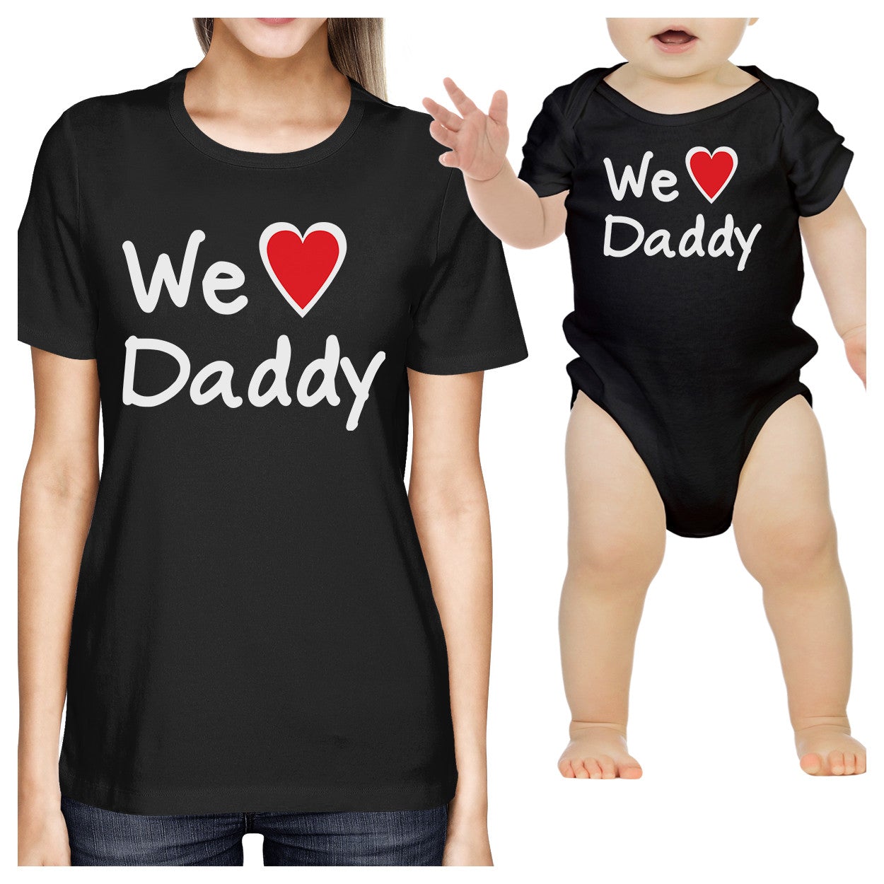 We Love Daddy Black Mom And Baby Matching Outfits Fathers Day Gifts - 365 In Love