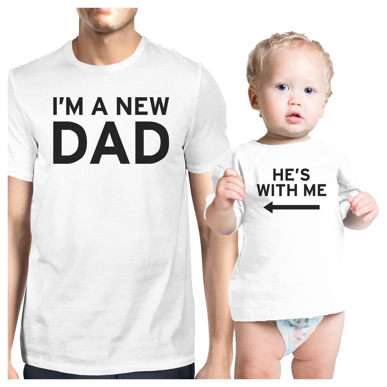 I'M A New Dad White Dad And Baby Shirt Unique Gifts For New Dad - 365 In Love