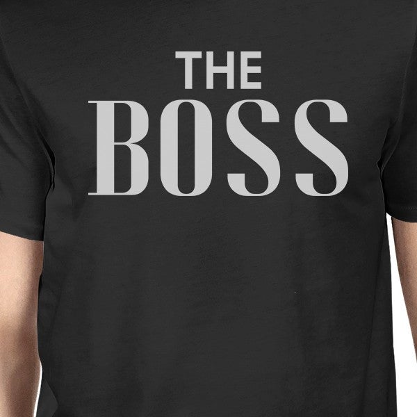The Real Boss Black Matching Graphic T-Shirts For Dad And Baby Boy - 365 In Love