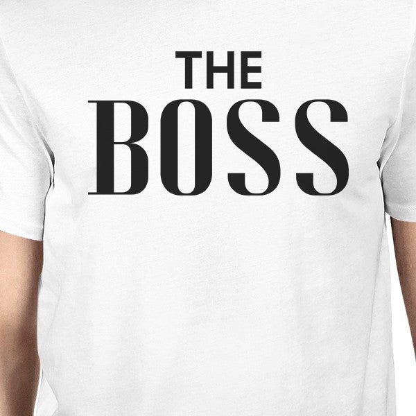 The Real Boss White Funny Matching Tees Gifts For Dad And Baby Girl - 365 In Love
