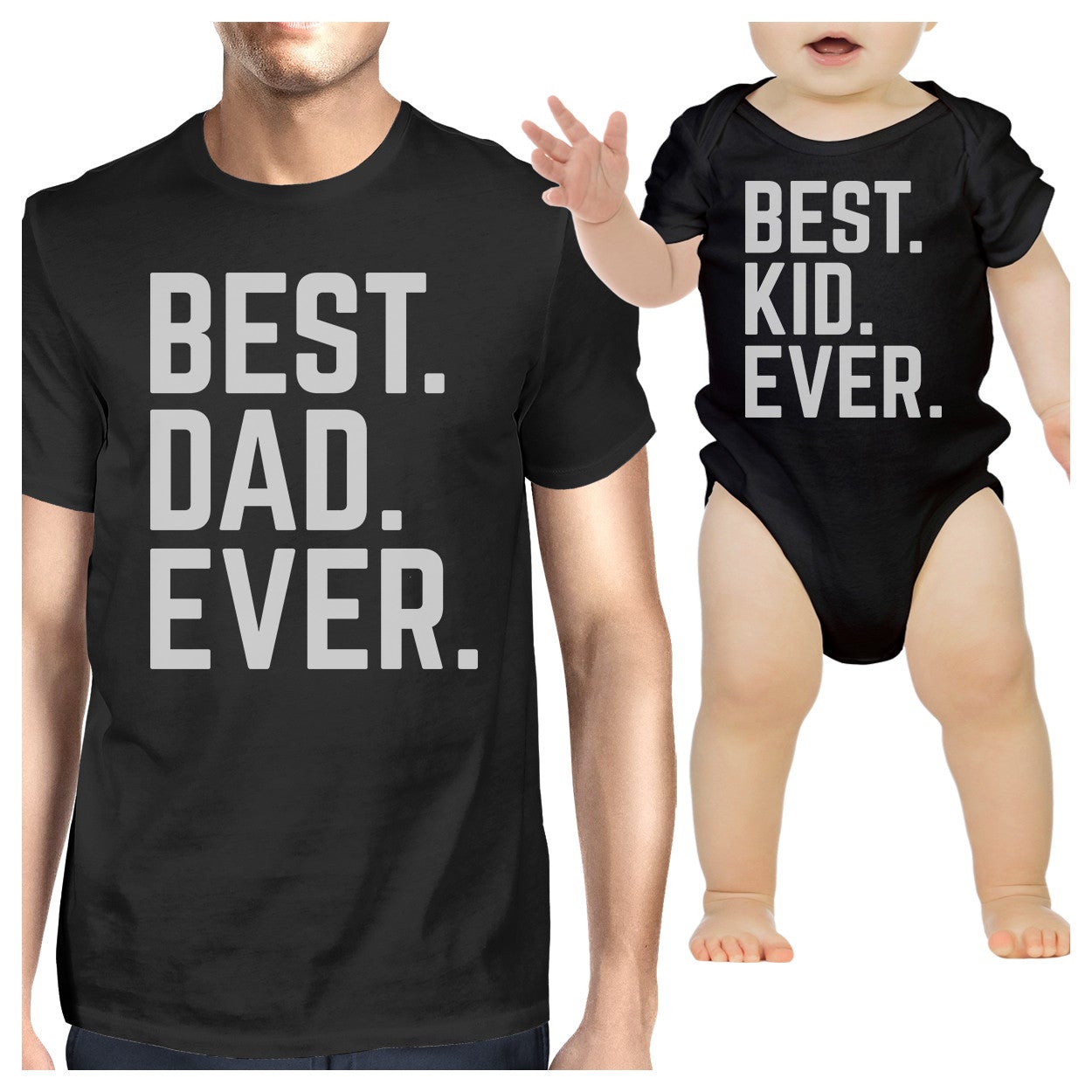 Best Dad And Kid Ever Black Funny Fathers Day Gift Idea For New Dad - 365 In Love