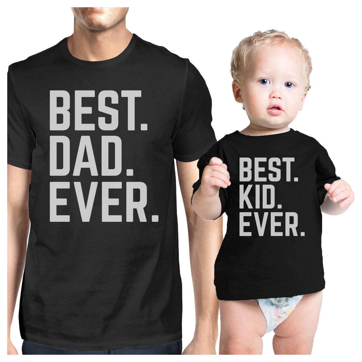 Best Dad And Kid Ever Dad Baby Couple T Shirts Gift For Baby Shower - 365 In Love