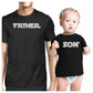 Father Son Star Battle Theme Dad and Baby Matching Black Shirt