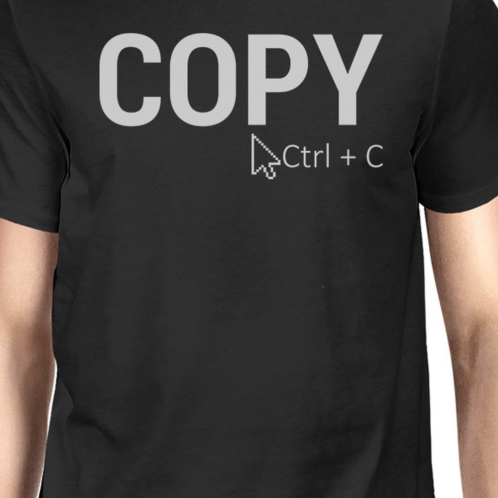 Copy And Paste Dad and Baby Matching Gift T-Shirts For Christmas Black