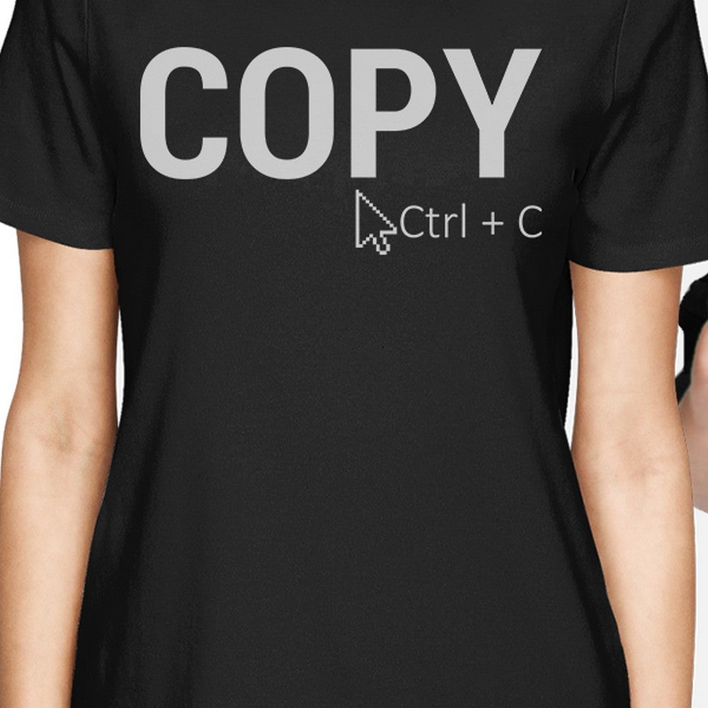 Copy And Paste Mom and Baby Matching Gift Shirts For New Mothers Black