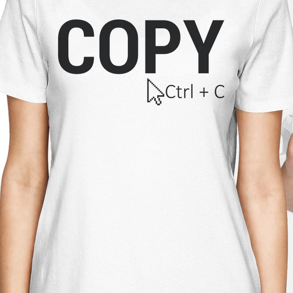 Copy And Paste Mom and Baby Matching Gift Shirts For New Moms White