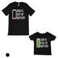 Dad And Son Battery Dad and Baby Matching Gift T-Shirts Black