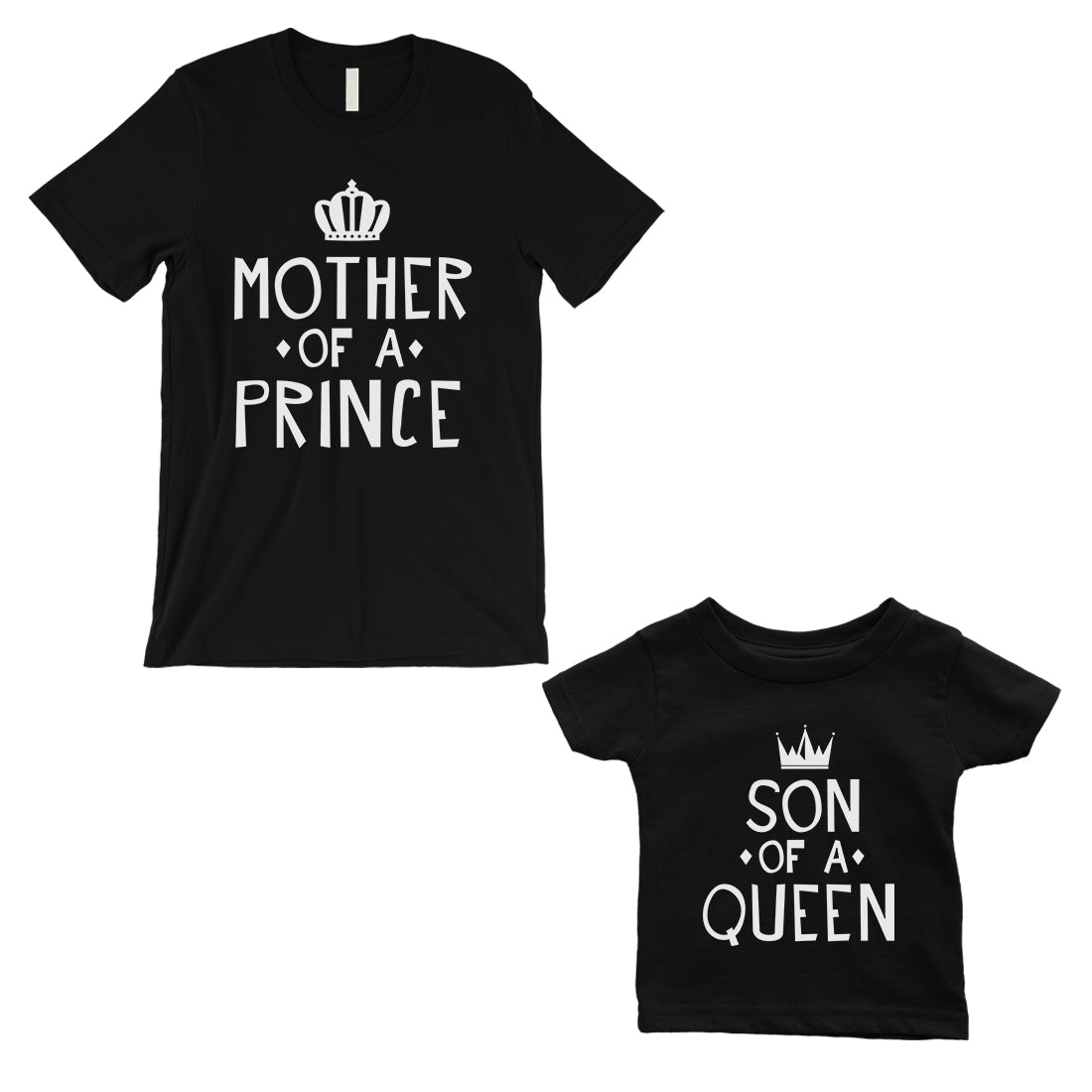 Queen Of Prince Matching Shirts Black For First Mother's Day Gift