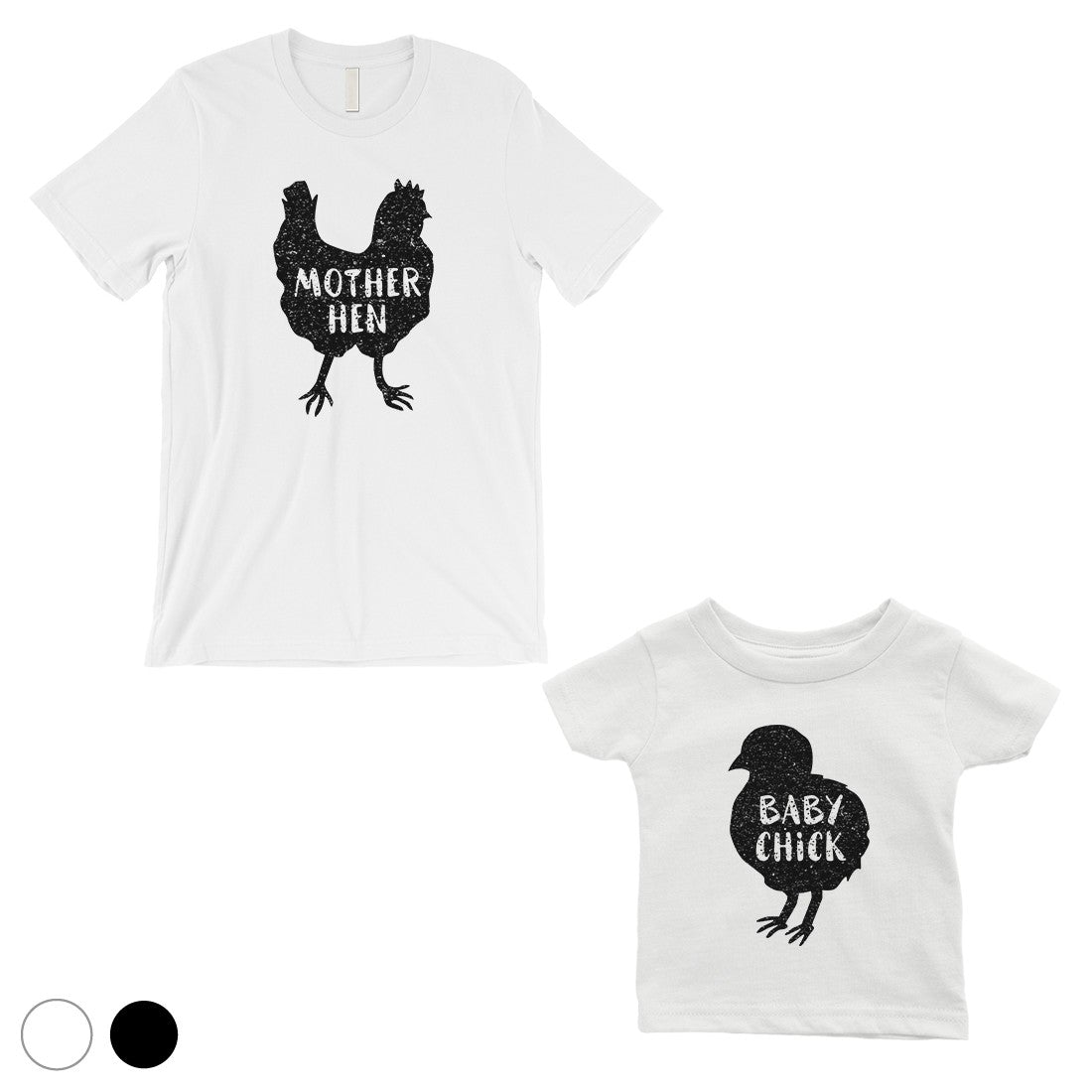 Mother Hen Baby Chick Matching T-Shirts White For Mother's Day Gift
