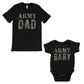 Army Dad Army Baby Dad and Baby Matching Outfits Father's Day Gift Black