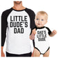 Little Dude Funny Matching Baseball Shirts Gifts For Dad And Son - 365 In Love