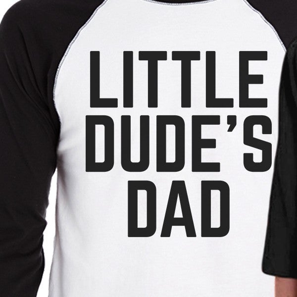 Little Dude Funny Matching Baseball Tees Gifts For Dad And Baby Boy - 365 In Love