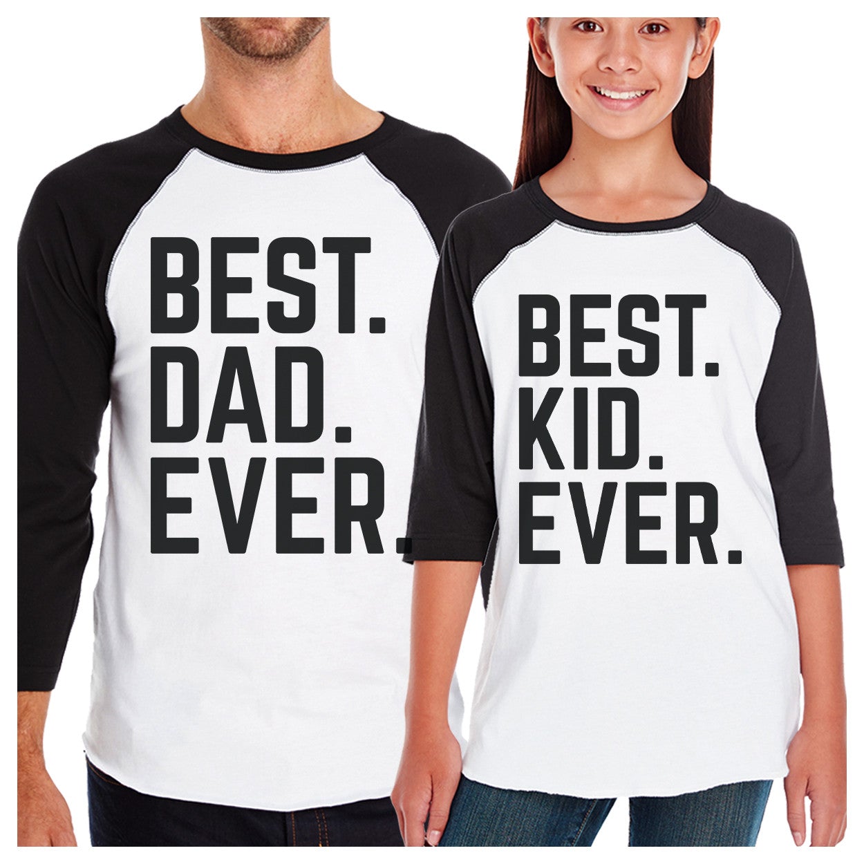 Best Dad And Kid Ever Baseball Tee Humorous Gifts For Baby Shower - 365 In Love