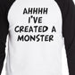 Created A Monster Small Pet and Dad Matching Baseball Jerseys Funny Black and White