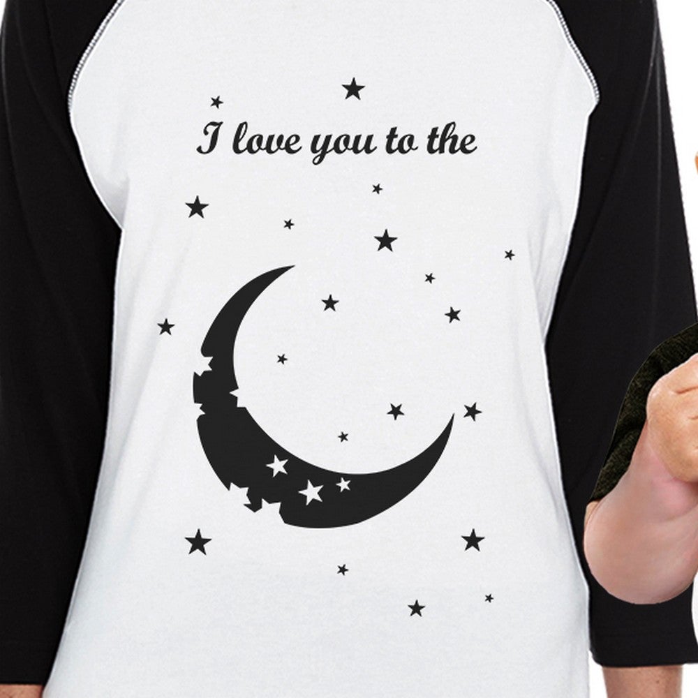Moon And Back Mom and Baby Matching Baseball Shirts For Mothers Day Black and White
