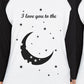 Moon And Back Cute Matching Baseball Jerseys Funny Sisters Gifts Black and White