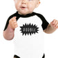 Double Trouble Baby and Pet Matching Black And White Baseball Shirts
