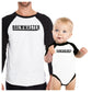 Brewmaster Homebrewed Dad and Baby Matching Black And White Baseball Shirts