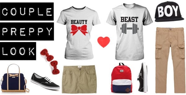 Beauty And Beast Couple Preppy Look