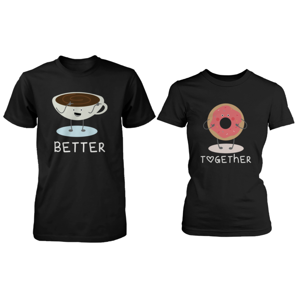 Coffee And Donut Matching Humor Shirts