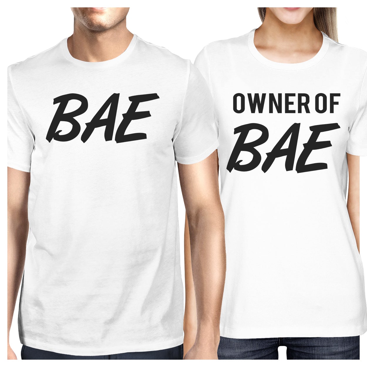 Bae And Owner Of Bae Matching Couple White Shirts