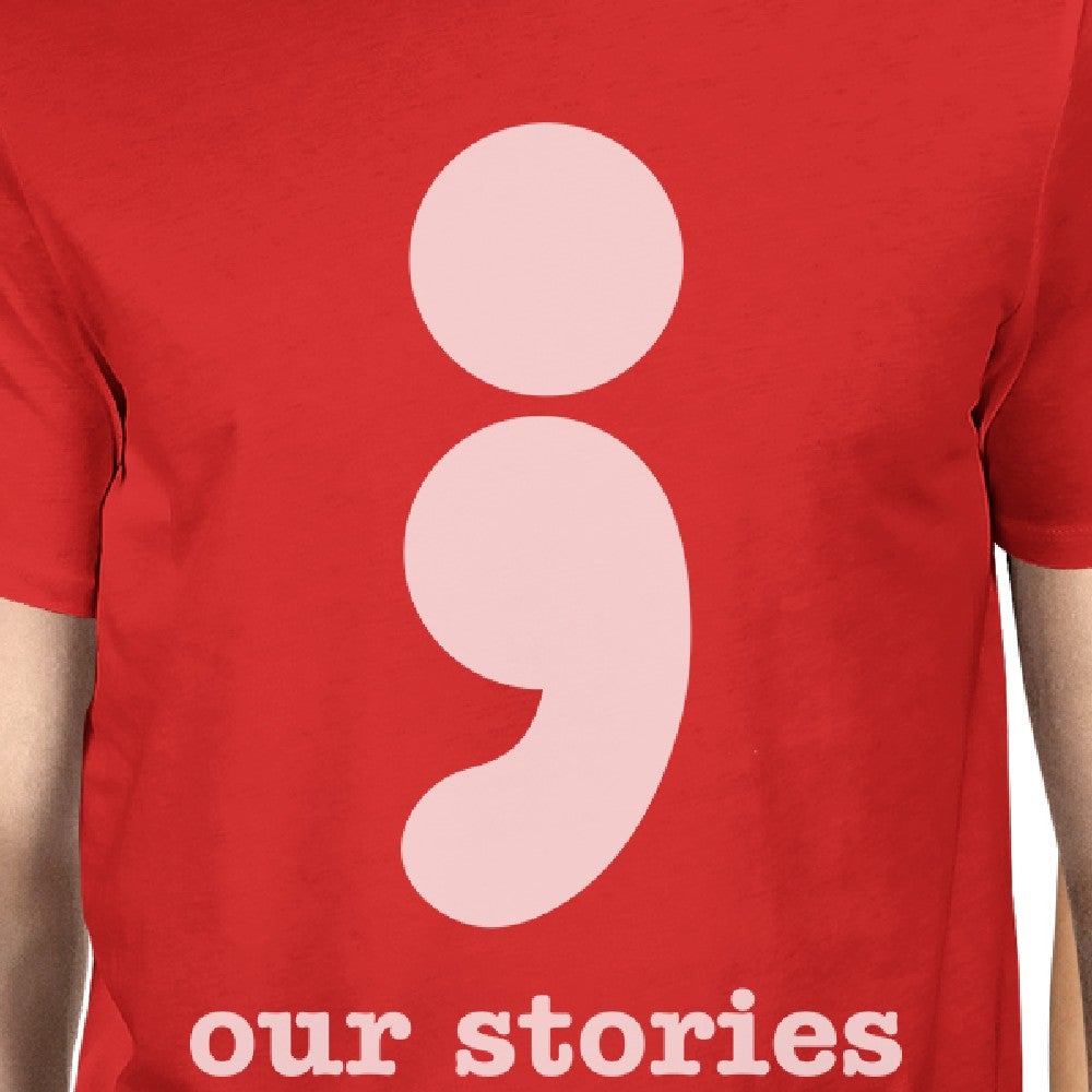 Our Stories Will Never End Matching Couple Red Shirts