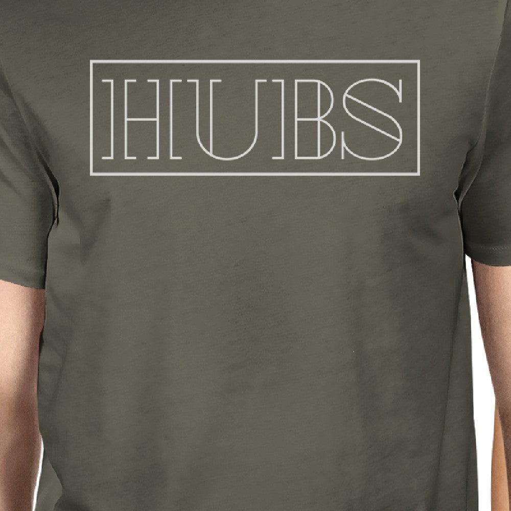 Hubs And Wife Matching Couple Dark Grey Shirts