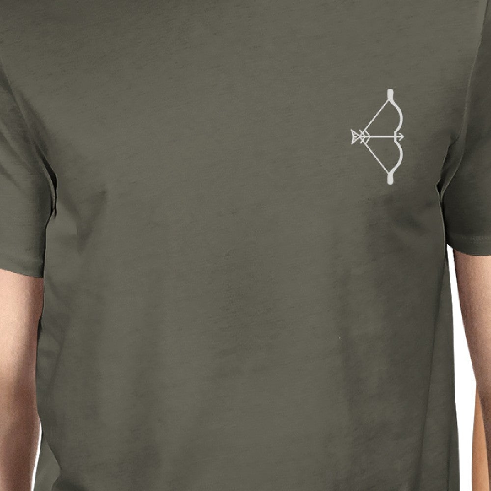 Bow And Arrow To Heart Target Matching Couple Dark Grey Shirts