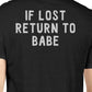 If Lost Return To Babe And I Am Babe Matching Couple Black Shirts