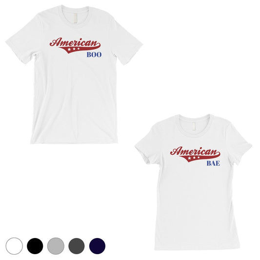 American Boo Bae Matching Couple Gift Shirts Black For Her White