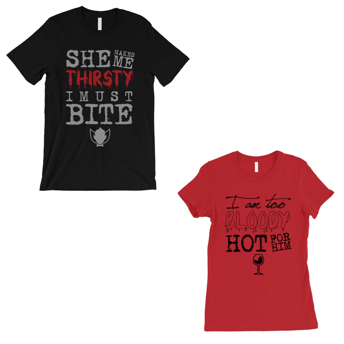 Thirsty Vampire Bloody Hot Matching Couple Gift Shirts