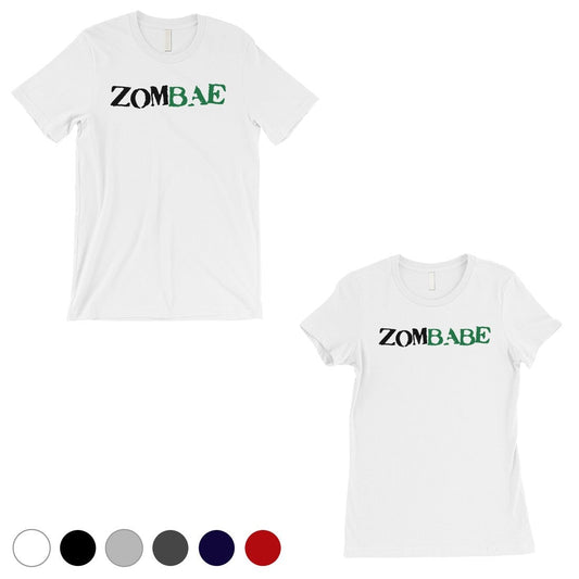 Zombae And Zombabe Matching Couple Gift Shirts White