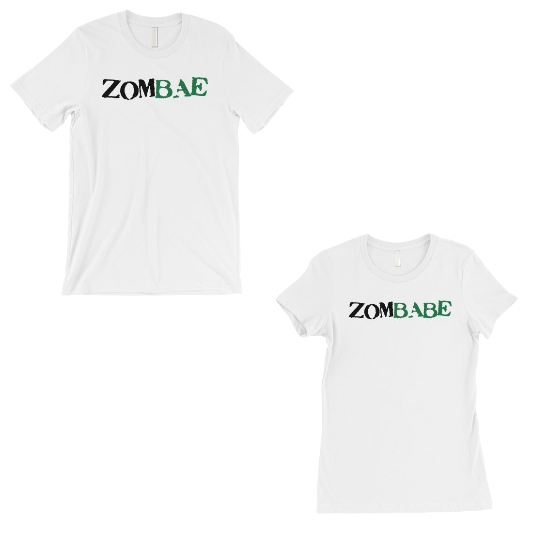 Zombae And Zombabe Matching Couple Gift Shirts White