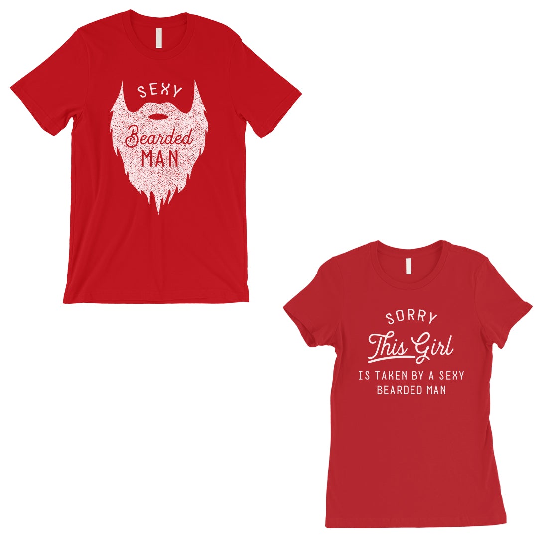 Taken By Sexy Bearded Man Matching Couple Gift Shirts Red T-Shirt