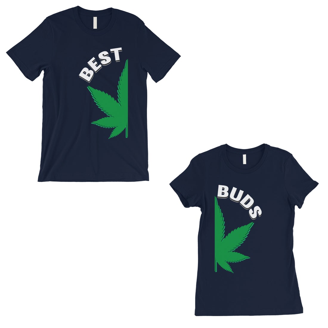 Best Buds Marijuana Matching T-Shirts Navy Funny Anniversary Gifts