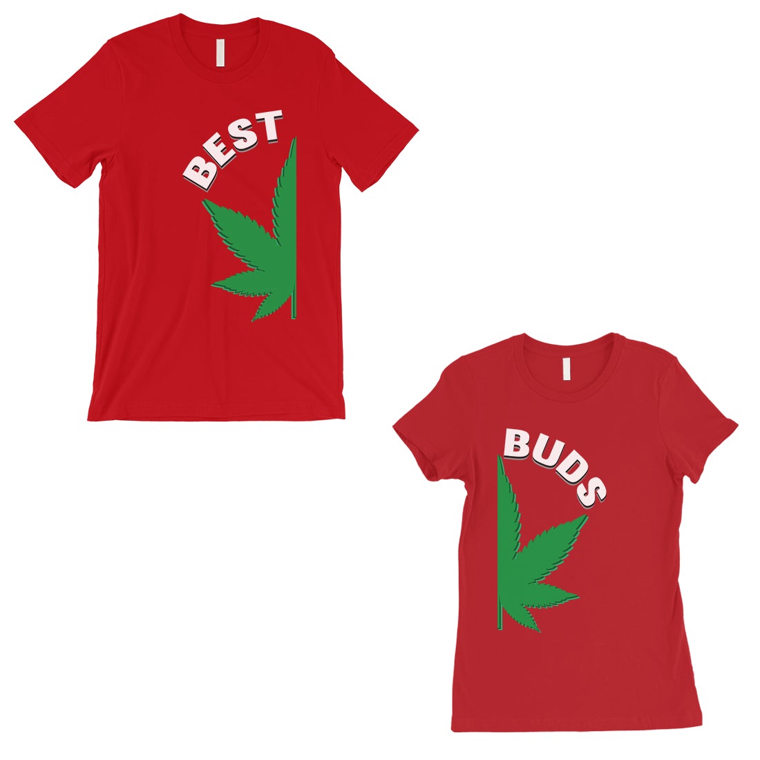 Best Buds Marijuana Graphic Shirts Red Cute Couples Matching Gifts